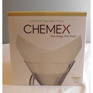 Chemex Filters, Bonded Pre-Folded Round (FC-100 White) New In Open Box